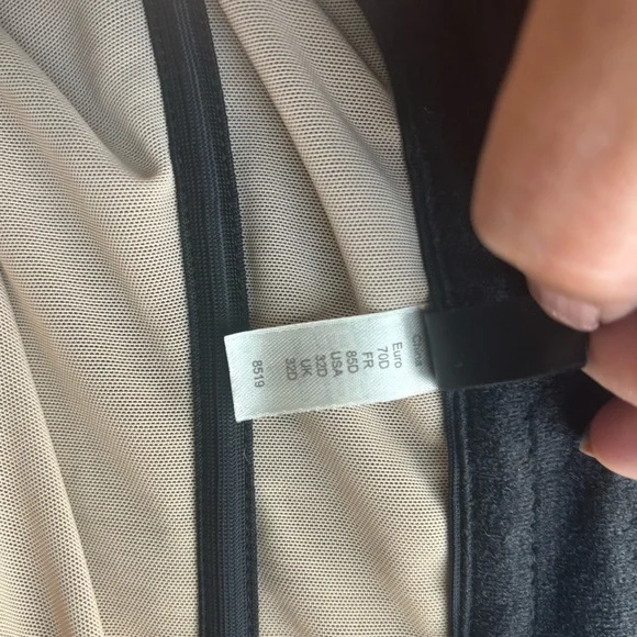 Gossard Black Lace Satin Corset Bustier 32D with Garters - Picture 6 of 6